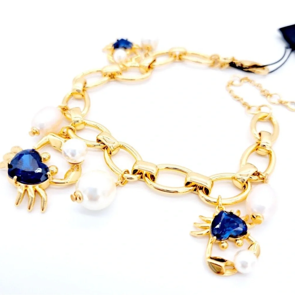 Claws Out Crab Charm Fresh Water Pearl Bracelet Sold Out - Picture 2 of 3